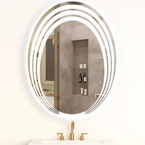 آینه نوردار بیضی سه خط